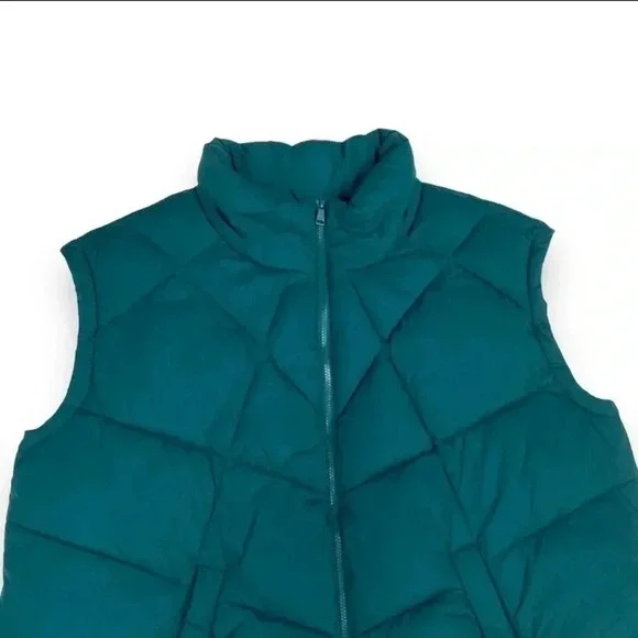 NWT Nordstrom Teal Green Stand Collar Vest.   size 3x - Picture 2 of 8